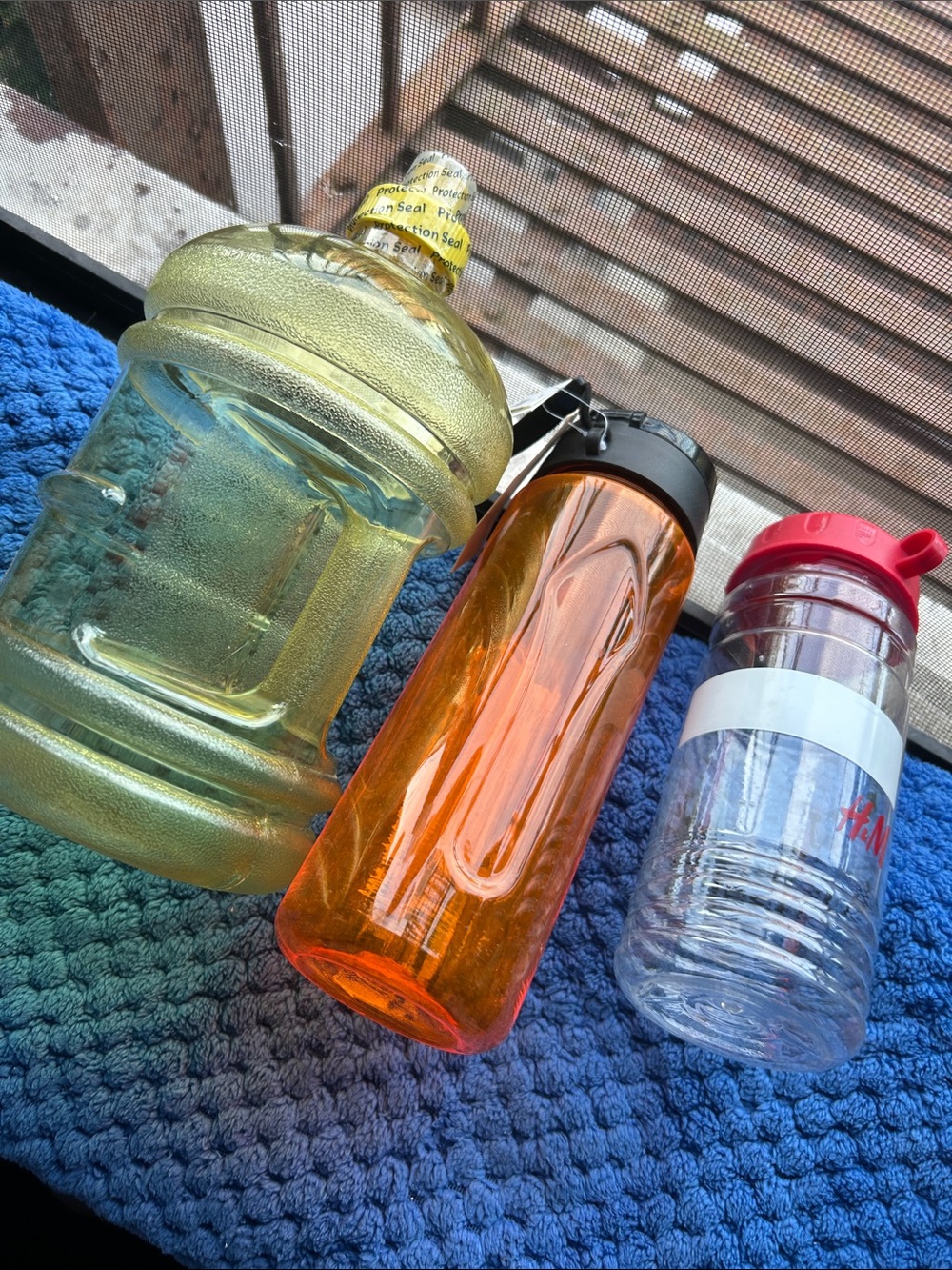 3 Water Beverage Bottles Plastic BRAN NEW WITH TAG UNUSED